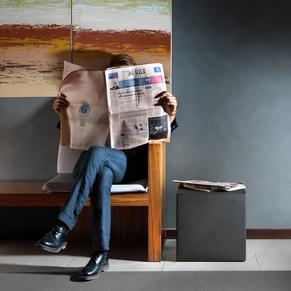 Pufa ogrodowa z polietylenu 8 wykończeń Made in Italy - Viky Viadurini