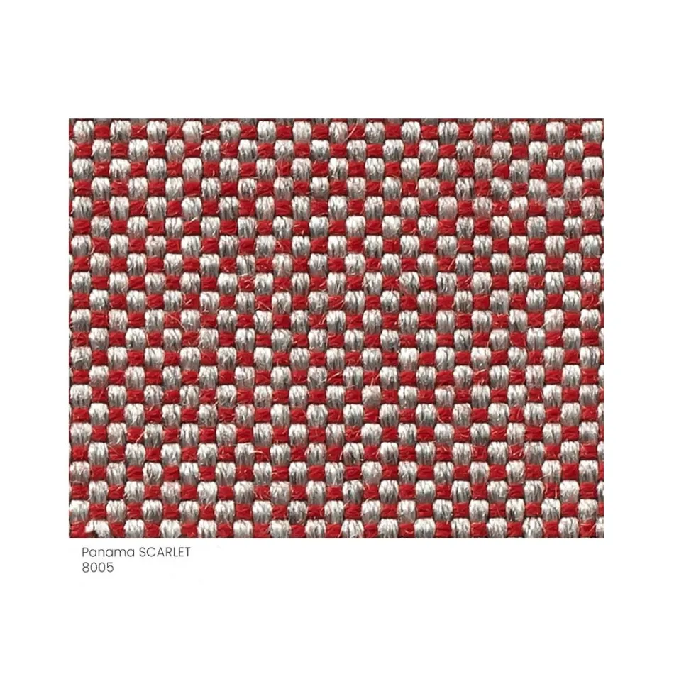 Pufa ogrodowa z tkaniny z metalowymi nóżkami Made in Italy - Butter Viadurini