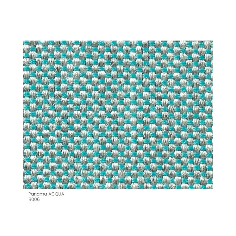 Pufa ogrodowa z tkaniny z metalowymi nóżkami Made in Italy - Butter Viadurini