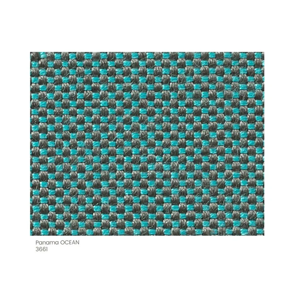 Pufa ogrodowa z tkaniny z metalowymi nóżkami Made in Italy - Butter Viadurini