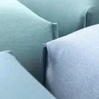 Pufa ogrodowa z tkaniny z metalowymi nóżkami Made in Italy - Butter Viadurini