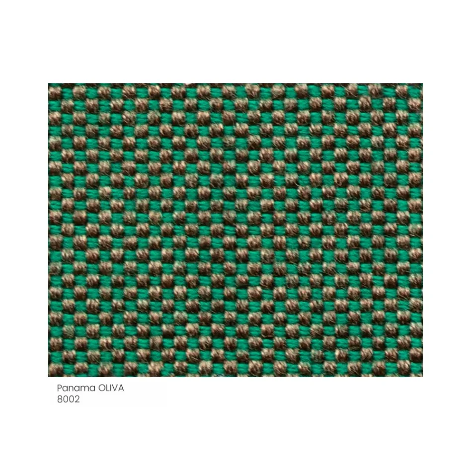 Pufa ogrodowa z tkaniny z metalowymi nóżkami Made in Italy - Butter Viadurini