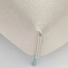 Pufa ogrodowa z tkaniny z metalowymi nóżkami Made in Italy - Butter Viadurini