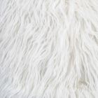 Dekoracyjna pufa do salonu z białej tkaniny z podwójnym przeszyciem - Seven Viadurini