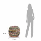 Pufa z juty i styropianu w 2 różnych rozmiarach - rdza Viadurini