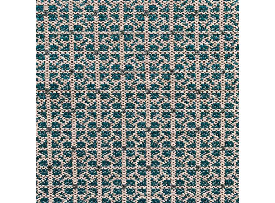 Miękka kwadratowa pufa do użytku wewnątrz i na zewnątrz, wykonana z tkaniny w różnych kolorach - Naemi Viadurini