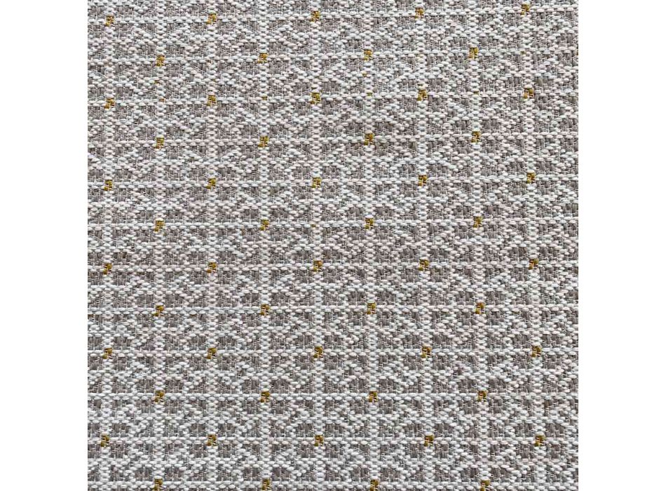 Miękka kwadratowa pufa do użytku wewnątrz i na zewnątrz, wykonana z tkaniny w różnych kolorach - Naemi Viadurini