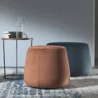 Miękka okrągła pufa do salonu z kolorowego aksamitu w 3 rozmiarach - Evelyne Viadurini