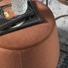 Miękka okrągła pufa do salonu z kolorowego aksamitu w 3 rozmiarach - Evelyne Viadurini