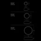 Okrągła pufa otomana do salonu z kolorowego szenilu w 3 rozmiarach - Evelyne Viadurini