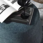 Okrągła pufa otomana do salonu z kolorowego szenilu w 3 rozmiarach - Evelyne Viadurini