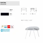 Varaschin Summer pufa / podnóżek z tkaniny i stali Viadurini