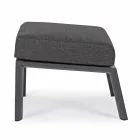 Podnóżek pufy z wyjmowanej tkaniny i malowanego aluminium - Nathy Viadurini