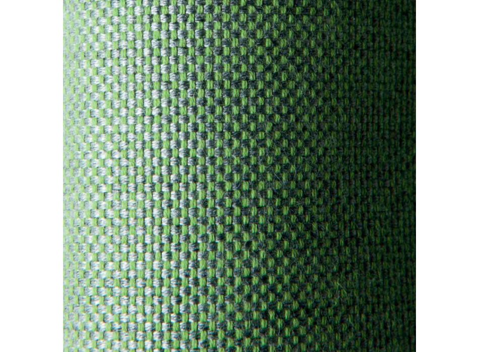 Kwadratowa pufa zewnętrzna z metalu i tkaniny Made in Italy - Selia Viadurini