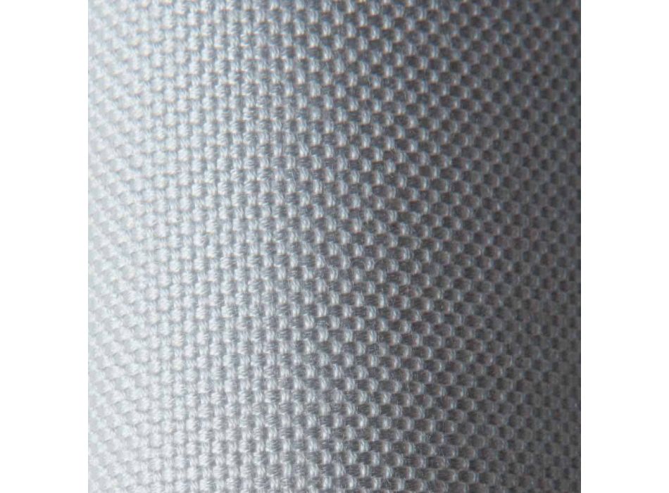 Kwadratowa pufa zewnętrzna z metalu i tkaniny Made in Italy - Selia Viadurini