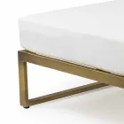 Kwadratowa pufa na zewnątrz z aluminium, 3 wykończenia Luksusowy projekt - Julie Viadurini