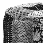 Okrągły puf o etnicznym designie w patchworku lub aksamicie - włóknie Viadurini