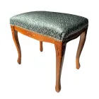 Pufa w stylu klasycznym z drewna orzechowego i tkaniny Made in Italy - Luxury Viadurini