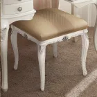 Pufa w stylu klasycznym z drewna pokryta tkaniną Made in Italy - Cambrige Viadurini