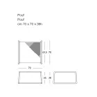 Pufowy stolik kawowy do projektu ogrodu z kolorowego metalu Made in Italy - Karol Viadurini