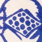 Naszywki sztuki włoskiej w czystej bieliźnie z ręcznie drukowanym pojedynczym kawałkiem - marki Viadurini