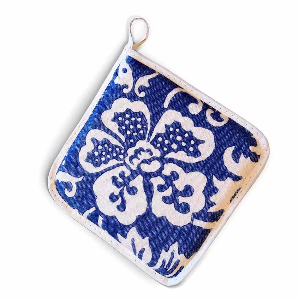 Naszywki sztuki włoskiej w czystej bieliźnie z ręcznie drukowanym pojedynczym kawałkiem - marki Viadurini