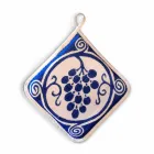 Naszywki sztuki włoskiej w czystej bieliźnie z ręcznie drukowanym pojedynczym kawałkiem - marki Viadurini