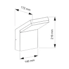 Kinkiet zewnętrzny LED 18W z białego lub czarnego aluminium - Nerea Viadurini