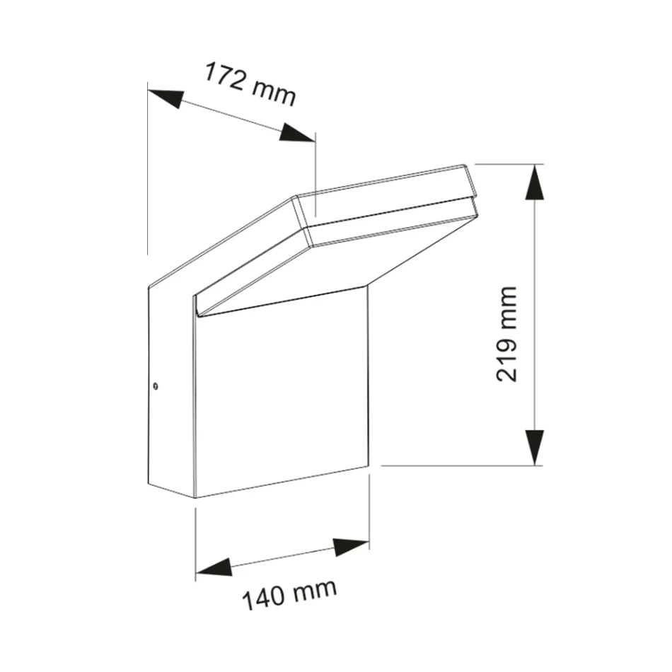 Kinkiet zewnętrzny LED 18W z białego lub czarnego aluminium - Nerea Viadurini