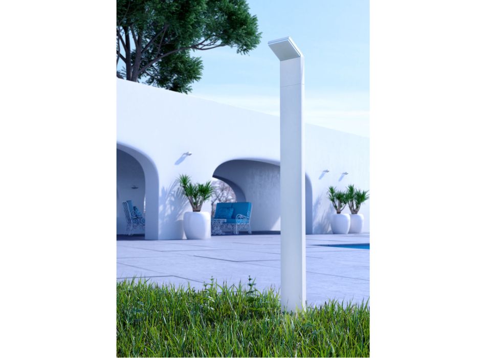 Zewnętrzny reflektor LED z białego lub czarnego aluminium - ogród Viadurini
