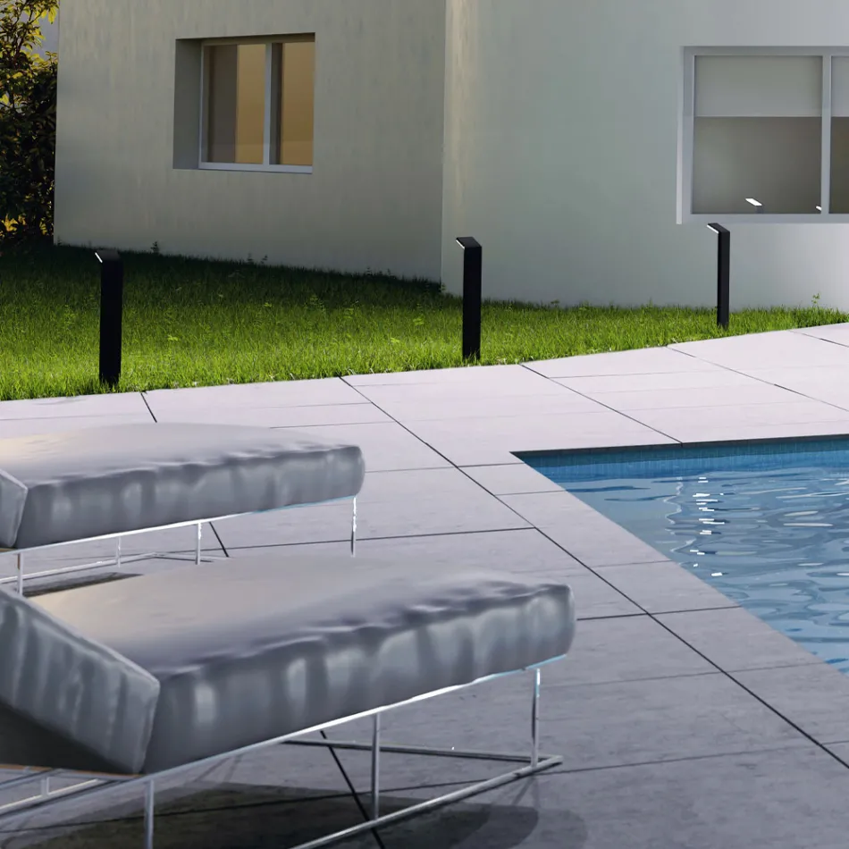 Zewnętrzny reflektor LED z białego lub czarnego aluminium - ogród Viadurini