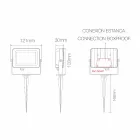 4-częściowy aluminiowy projektor do reflektorów zewnętrznych Corten - jasnoniebieski Viadurini