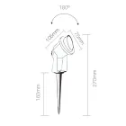 Zewnętrzny reflektor LED z matowego czarnego aluminium 4 sztuki - Oliver Viadurini