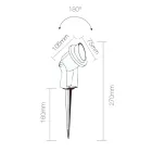 Projektor LED Wpuszczany Reflektor z Matowego Czarnego Aluminium 4 Części - Obrina Viadurini