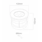 Okrągły Reflektor z LED Outdoor ze Stali Nierdzewnej - Dakota Viadurini