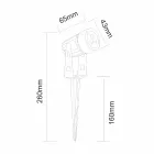 6-częściowy aluminiowy okrągły reflektor z zewnętrznym projektorem led - Erio Viadurini