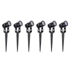 6-Częściowy Okrągły Reflektor Aluminiowy z Projektorem Zewnętrznym Led - Erio Viadurini