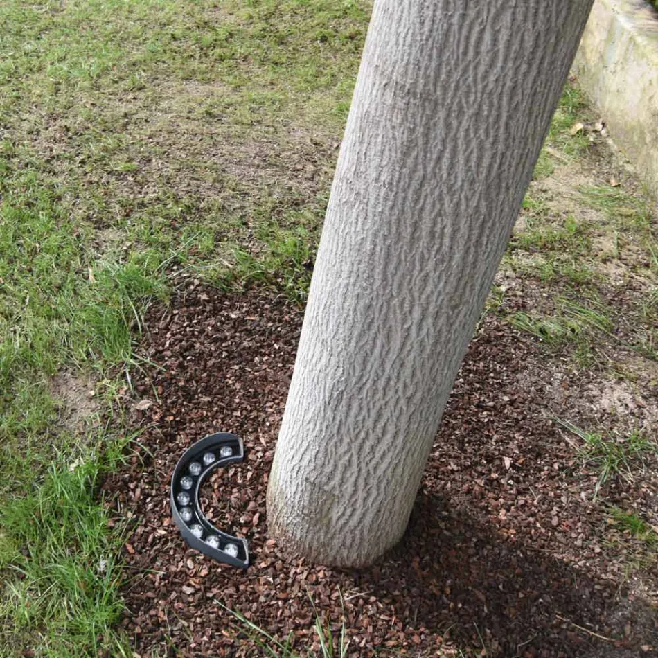 Zewnętrzny reflektor LED 9W w wykończeniu aluminiowym matowo-czarnym — Tudor Viadurini