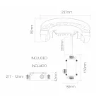 Zewnętrzny reflektor LED 9W w wykończeniu aluminiowym matowo-czarnym — Tudor Viadurini