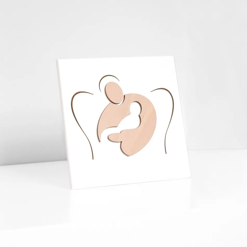 Małe zdjęcie przedstawiające grawerowane laserowo Sweet Embrace Made in Italy - Angelica Viadurini