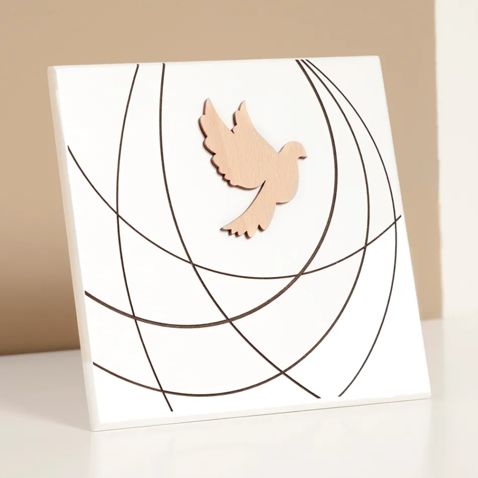 Grawerowany laserowo obrazek przedstawiający bierzmowanie Made in Italy - Mumbi Viadurini