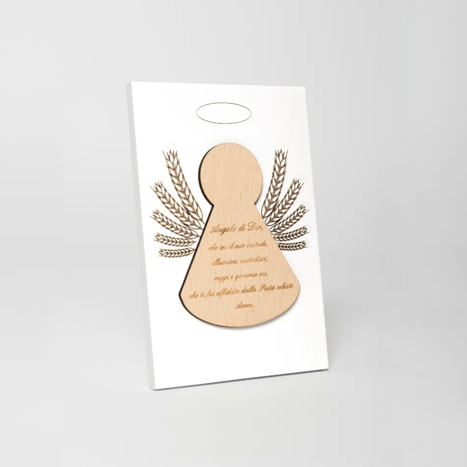 Mały obrazek przedstawiający aniołka z kłosami Made in Italy - Greta Viadurini