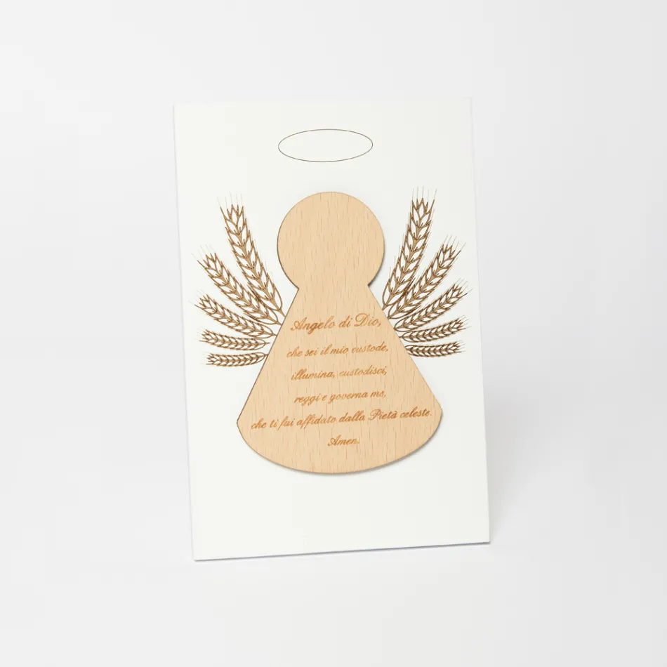 Mały obrazek przedstawiający aniołka z kłosami Made in Italy - Greta Viadurini