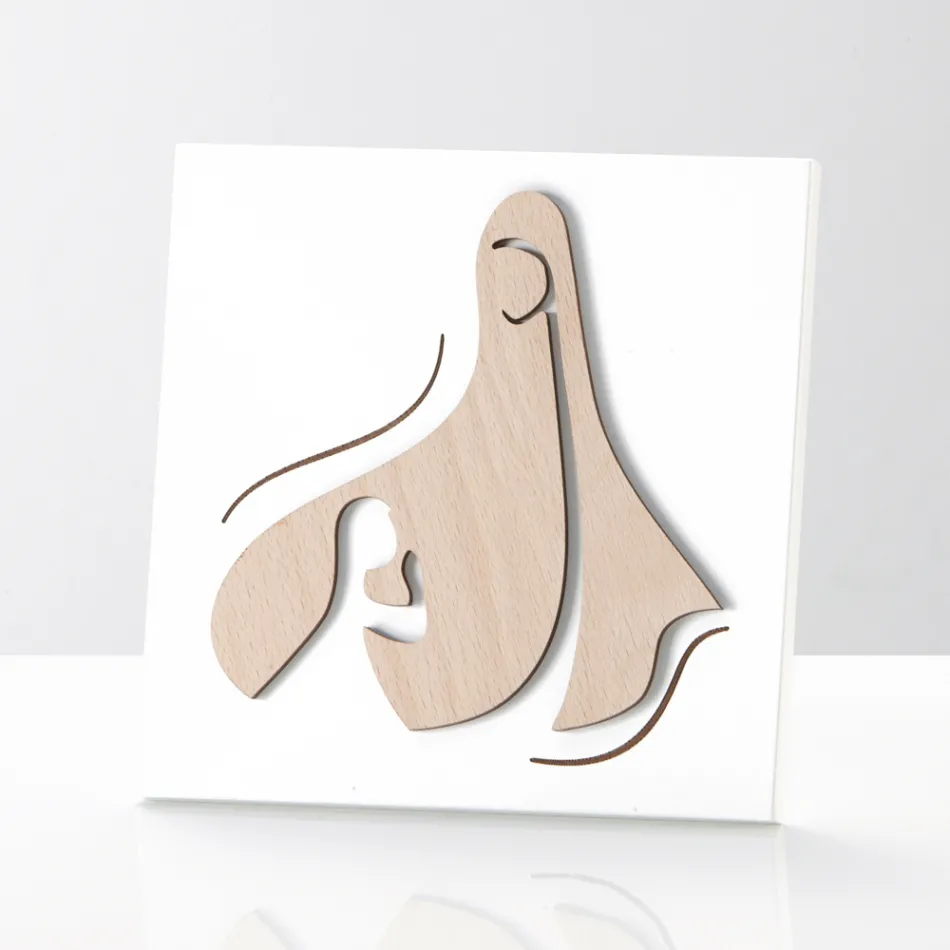 Obraz ze sceną sakralną Objawienie Anioła Madonnie Made in Italy - Babuska Viadurini