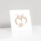 Obraz Świętej Rodziny z grawerem laserowym Made in Italy - Zuleika Viadurini