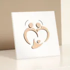 Obraz Świętej Rodziny z grawerem laserowym Made in Italy - Zuleika Viadurini