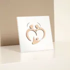 Obraz Świętej Rodziny z grawerem laserowym Made in Italy - Zuleika Viadurini