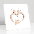 Obraz Świętej Rodziny z grawerem laserowym Made in Italy - Zuleika Viadurini