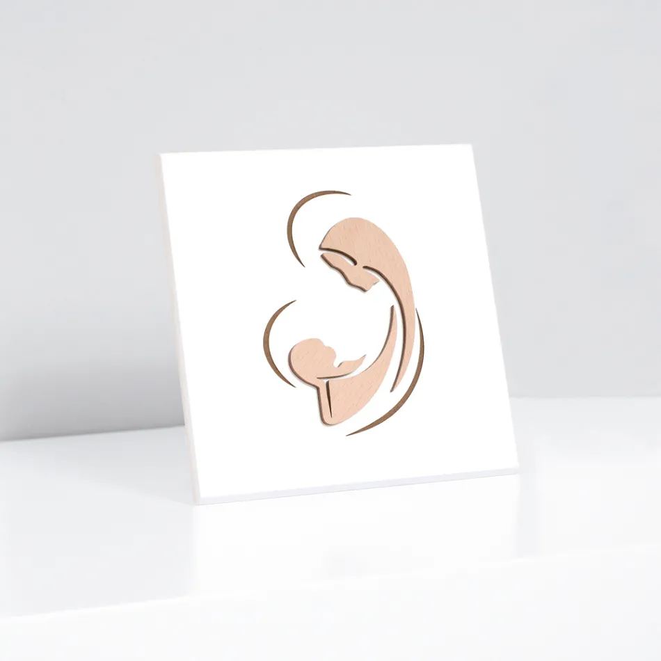 Grawerowany laserowo obraz Maryi i Dzieciątka Jezus Made in Italy - Nigella Viadurini