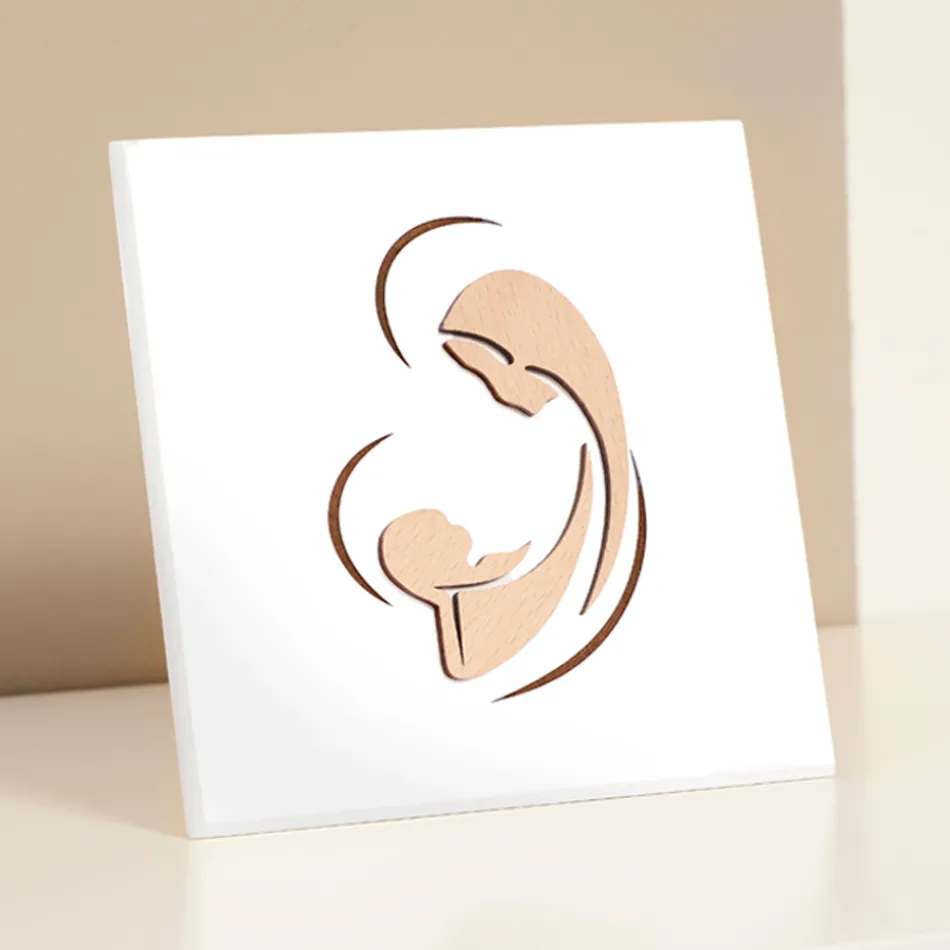 Grawerowany laserowo obraz Maryi i Dzieciątka Jezus Made in Italy - Nigella Viadurini